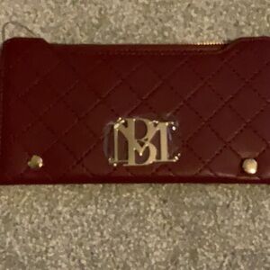 Badgley Mischka maroon wallet nwt